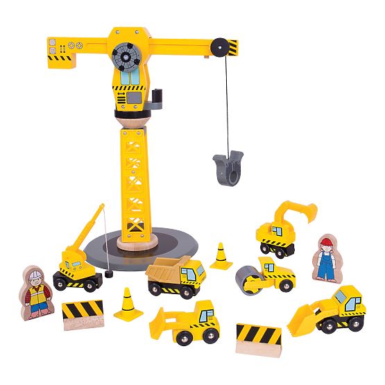 Bigjigs Rail Crane and construction machinery