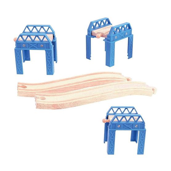 Bigjigs Rail Wooden rails set bridge construction