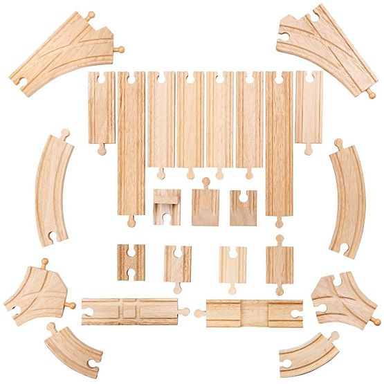 Bigjigs Rail Wooden Tracks Set 25 Pieces