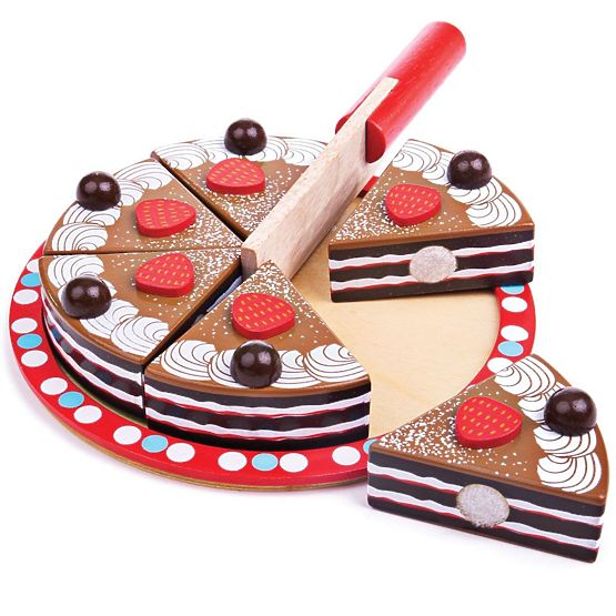 Bigjigs Toys Slicing Chocolate Cake