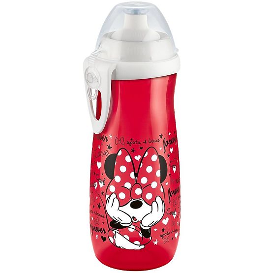 Children bottle NUK Sports Cup Disney Mickey 450 ml red