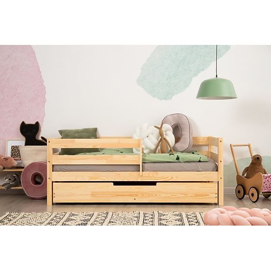 Children's Bed CPD Mila Plus with Drawer - Natural