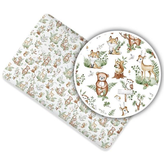 Children's bed sheet - animals in thickets