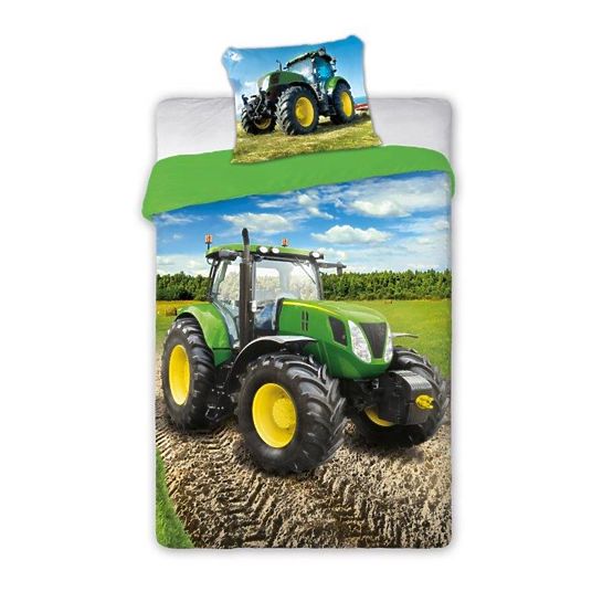 Children's bedding 140x200 cm + 70x90 cm Green tractor