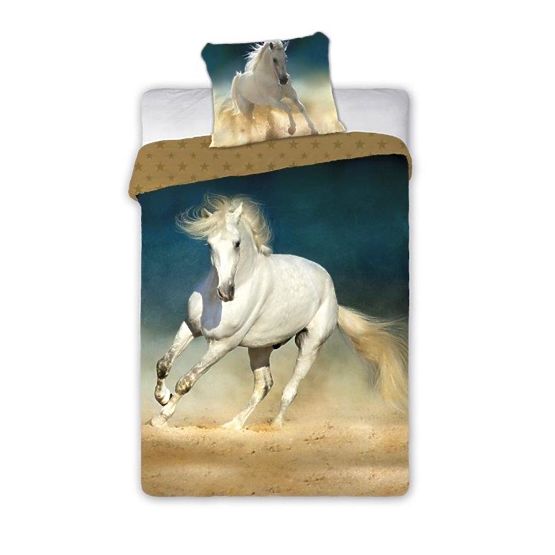 Children's bedding 140x200 cm + 70x90 cm White horse