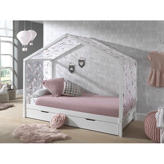 Children's House Bed Dallas Pyramid - White