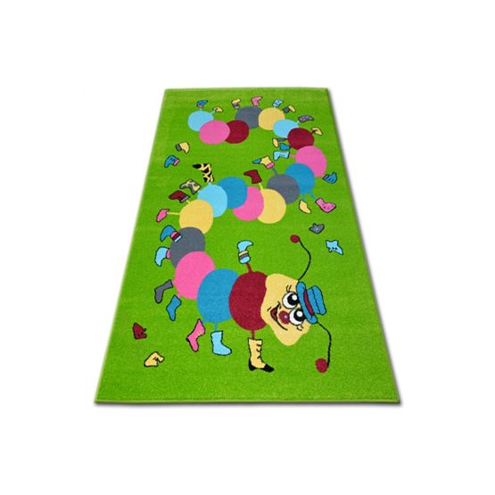 Children's rug FUNKY TOP Caterpillar green