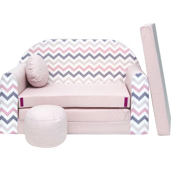 Children's Sofa Waves - Pink