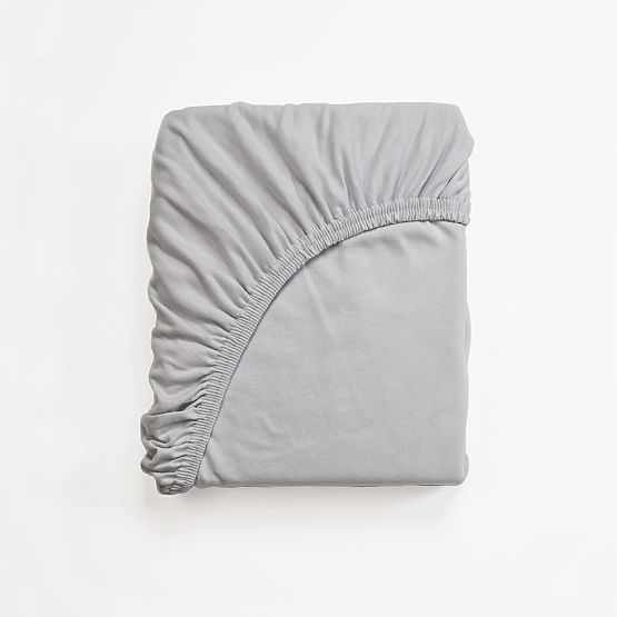 Cotton bed sheet 200x180 cm - gray