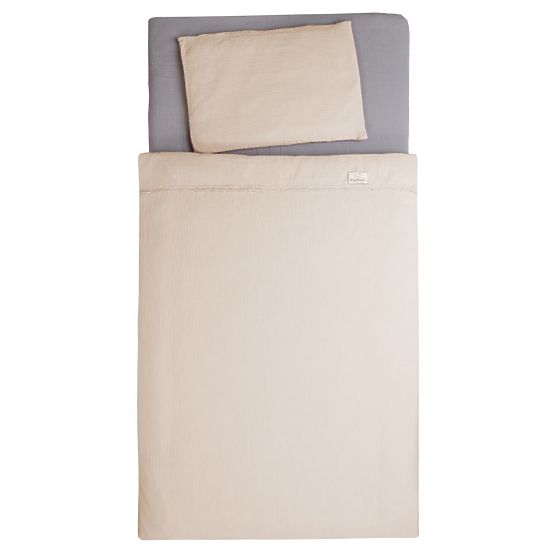 Heavens 3 Piece Muslin Bedding Set - Beige