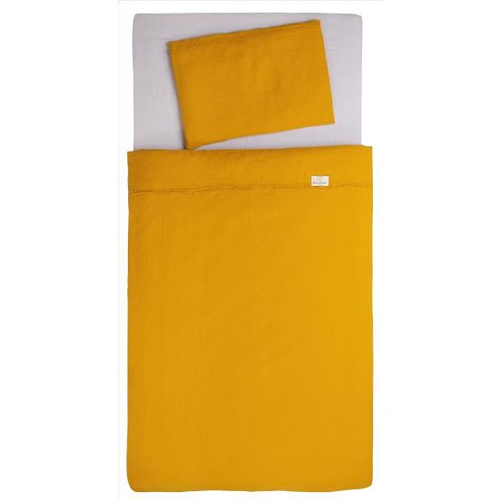 Heavens Muslin 2 Piece Bedding Set - Mustard