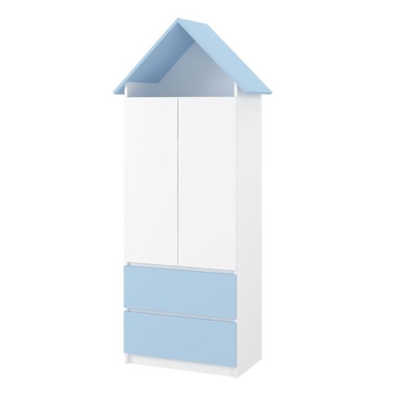 Sofie House-Shaped Wardrobe - Blue