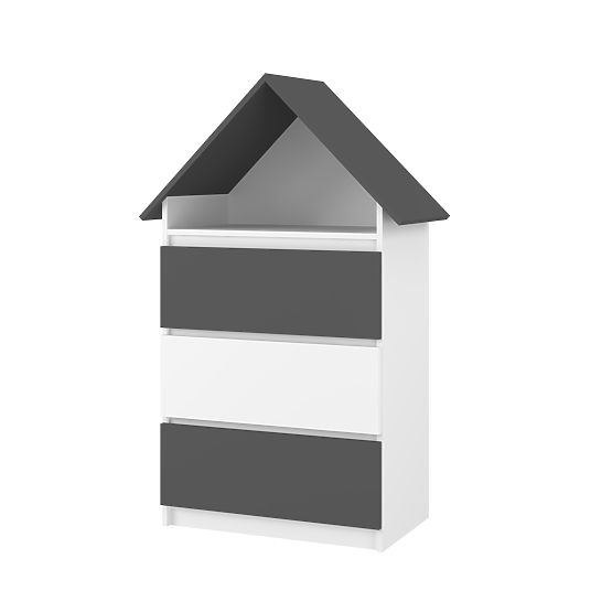 House-Shaped Dresser Sofie - Grey