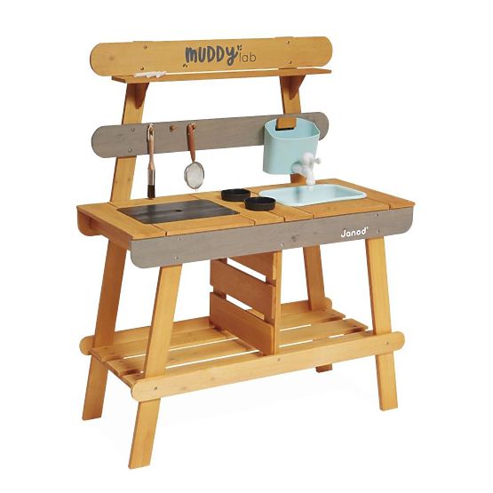 Janod Outdoor children's wooden kitchen Muddy Lab