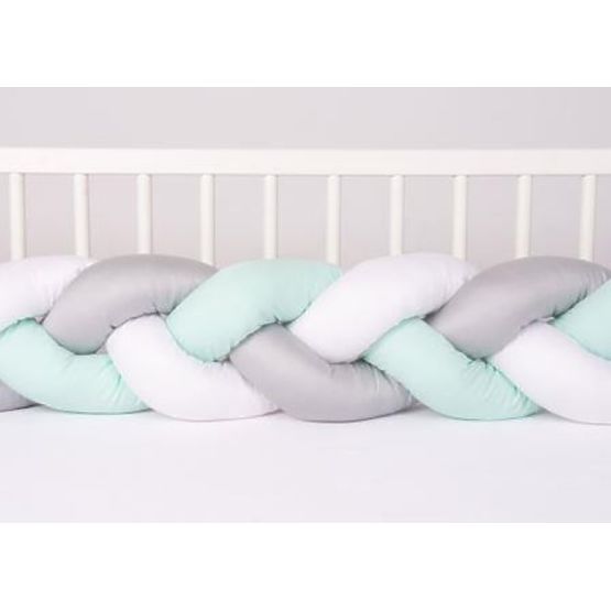 Knitted cot protector Mint 200 cm