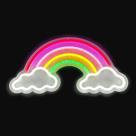 LED NEON LIGHT Lamp - Rainbow with Clouds