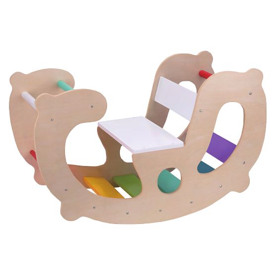 Montessori 2-in-1 Wooden Rocker