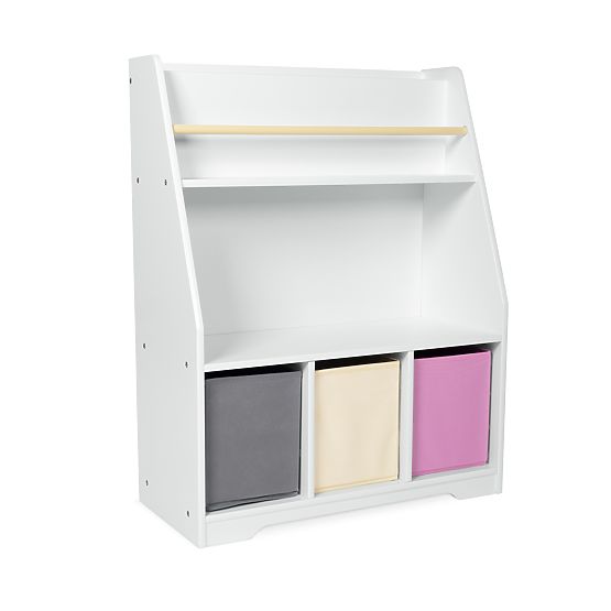 Montessori Bookshelf Dusty Pink - White