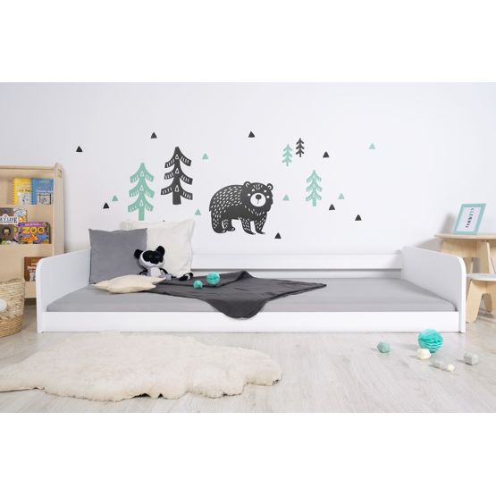 Montessori Wooden Bed Sia - White