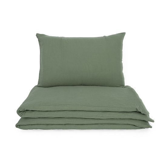 Muslin Bedding Ourbaby 135x100 + 40x60 cm - Green