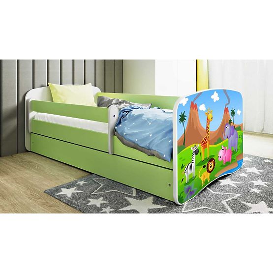 Children's Bed with Safety Rail Ourbaby - Safari