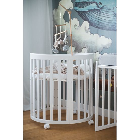 Oval Growing Crib Ruby 7in1 PLUS - White