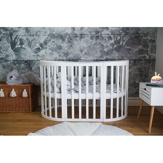 Oval Growing Crib Ruby 7in1 PLUS - White