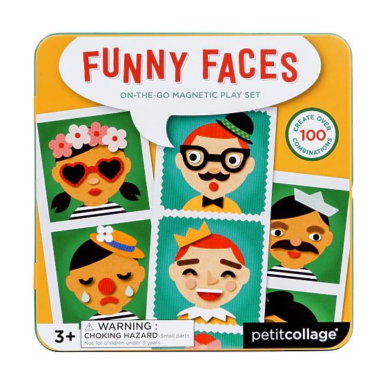 Petit Collage Magnetic puzzle Happy faces