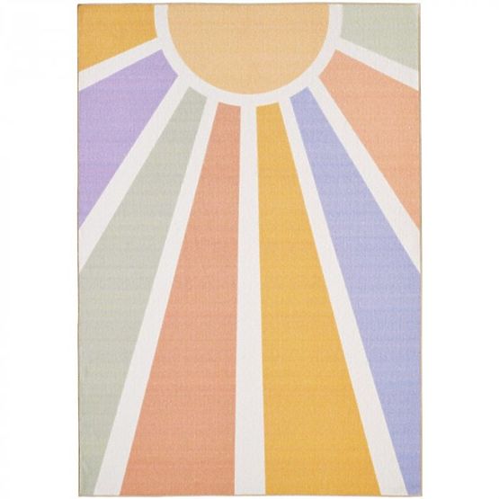 Piece children's rug Play - Rainbow sunshine