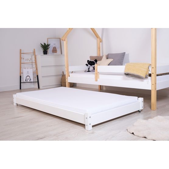 Pull-Out Trundle Bed Vario with Foam Mattress - White