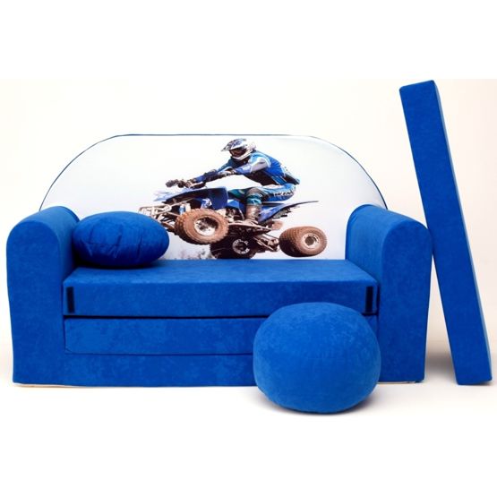 Children's Sofa Racer Blue