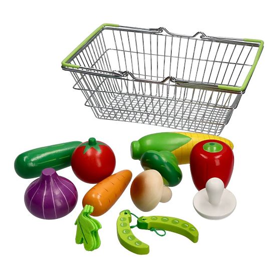 Shopping cart with vegetables