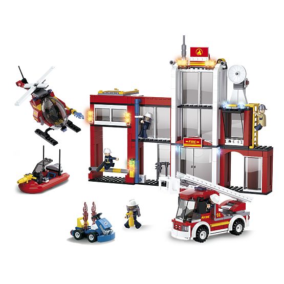 Sluban Firefighters Building Set M38-B0631 - Headquarters