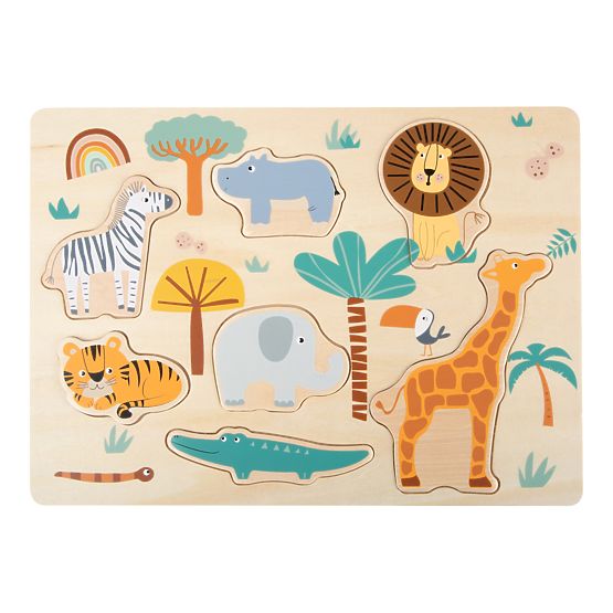 Small Foot Insert wooden puzzle Safari