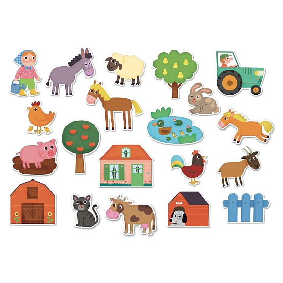 Vilac Wooden farm magnets 20 pcs