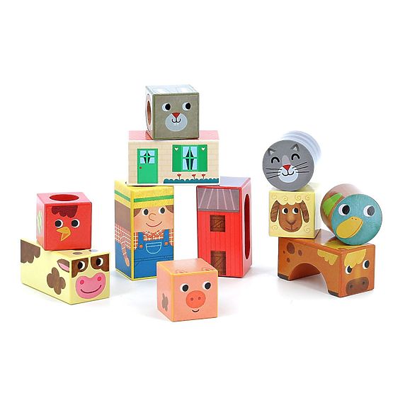 Vilac Wooden Sound Blocks Farm