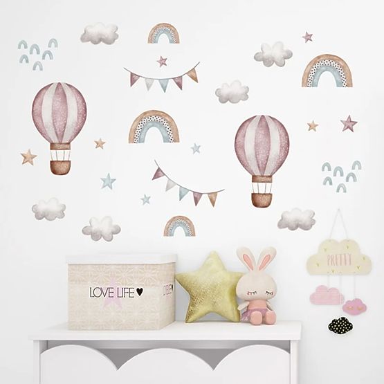 Wall stickers - Balloons and clouds