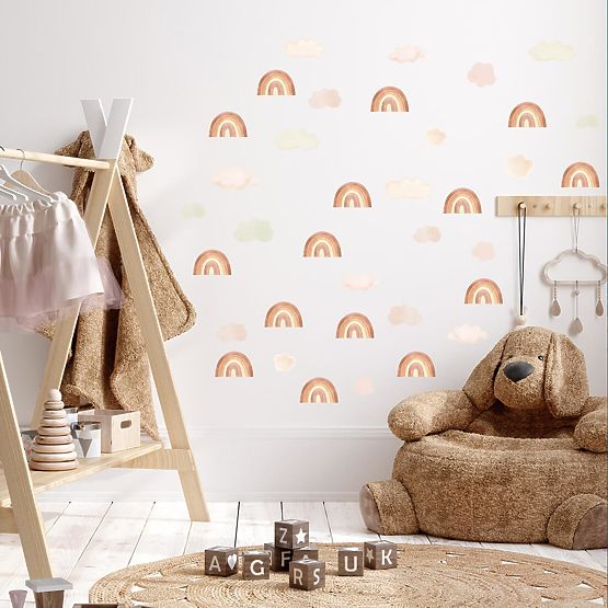 Wall stickers Mini rainbows - beige