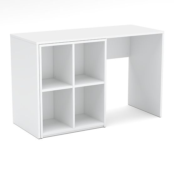 White Writing Desk with Shelf Simply