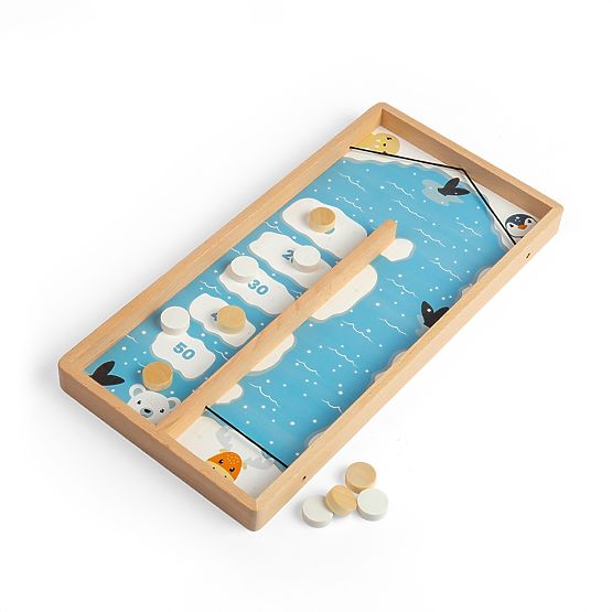 Wooden Ice Puck Game