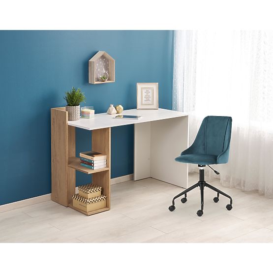 Writing Desk FINO - Golden Oak / White