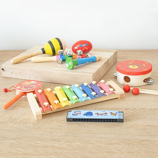 Xylophonic - Set of 7 wooden musical instruments