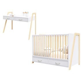2-in-1 Crib and Desk CONE 120x60 - SCANDI, Pietrus