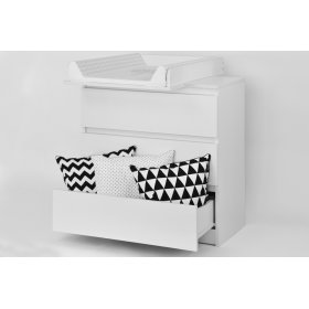 STARDUST Changing Dresser with Topper - White