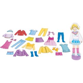 Magnetic puzzle - dress up doll