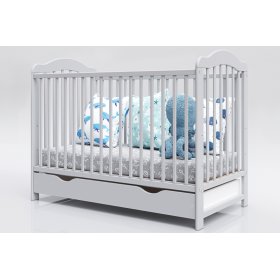 Children's Crib Alek with Removable Slats - Grey