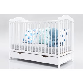 Alek Baby Cot with Removable Bars - White