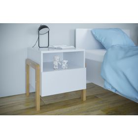 Bedside table Viktor - white, All Meble