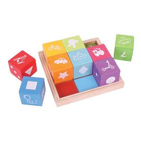 Bigjigs Baby Wooden blocks with pictures, Bigjigs Toys