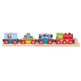 Bigjigs Rail Freight train + 3 tracks, Bigjigs Rail